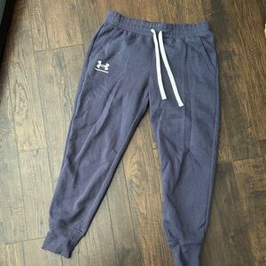 Under Armour Blue Joggers with White Logo